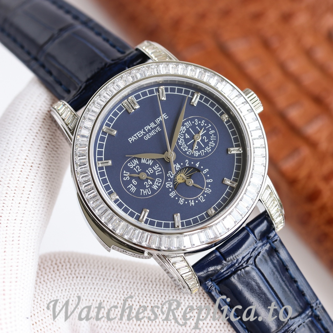 Patek Philippe Replica Complications 5073P Leather strap 42MM - WatchesReplica.is