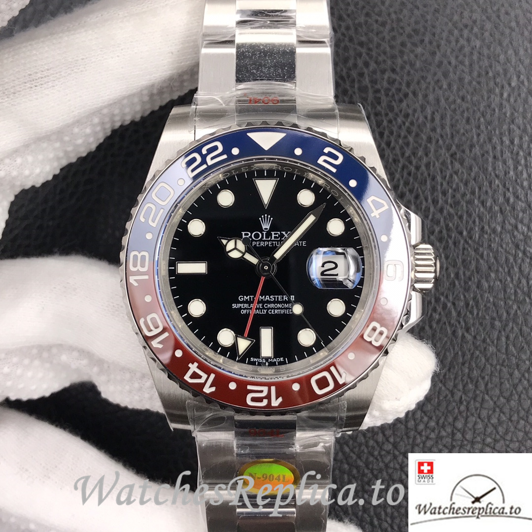 Swiss Rolex GMT-Master 126710 Replica Stainless steel strap 40MM - WatchesReplica.is