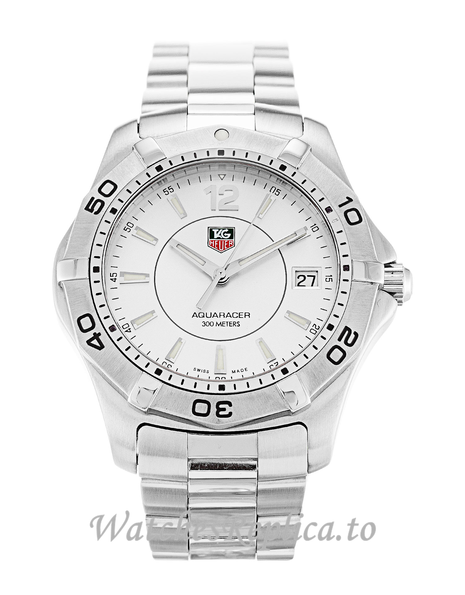 Tag Heuer Aquaracer Silver Dial WAF1112.BA0801 38 MM - WatchesReplica.is