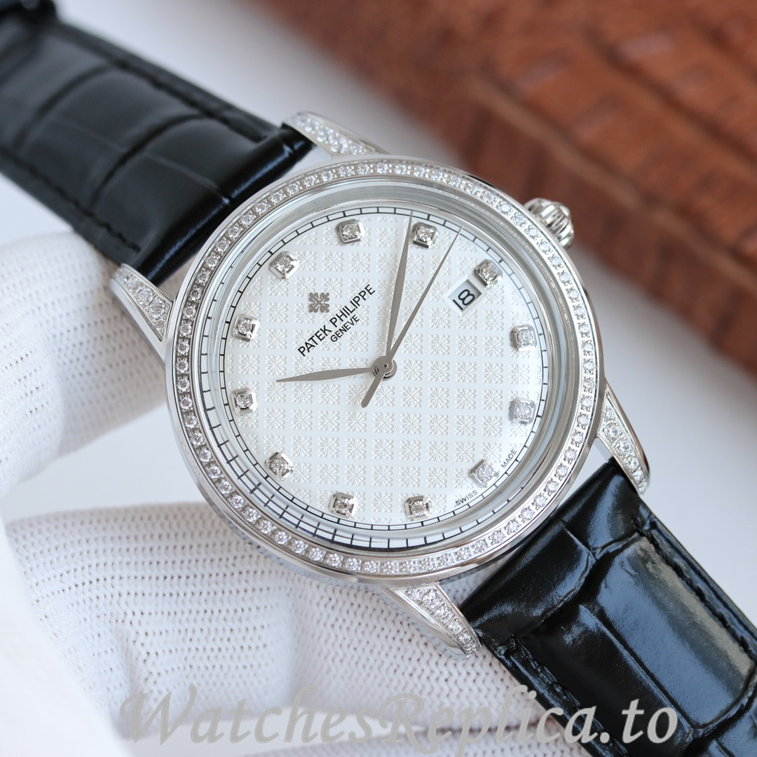 Patek Philippe Replica Complications Leather strap 40MM - WatchesReplica.is