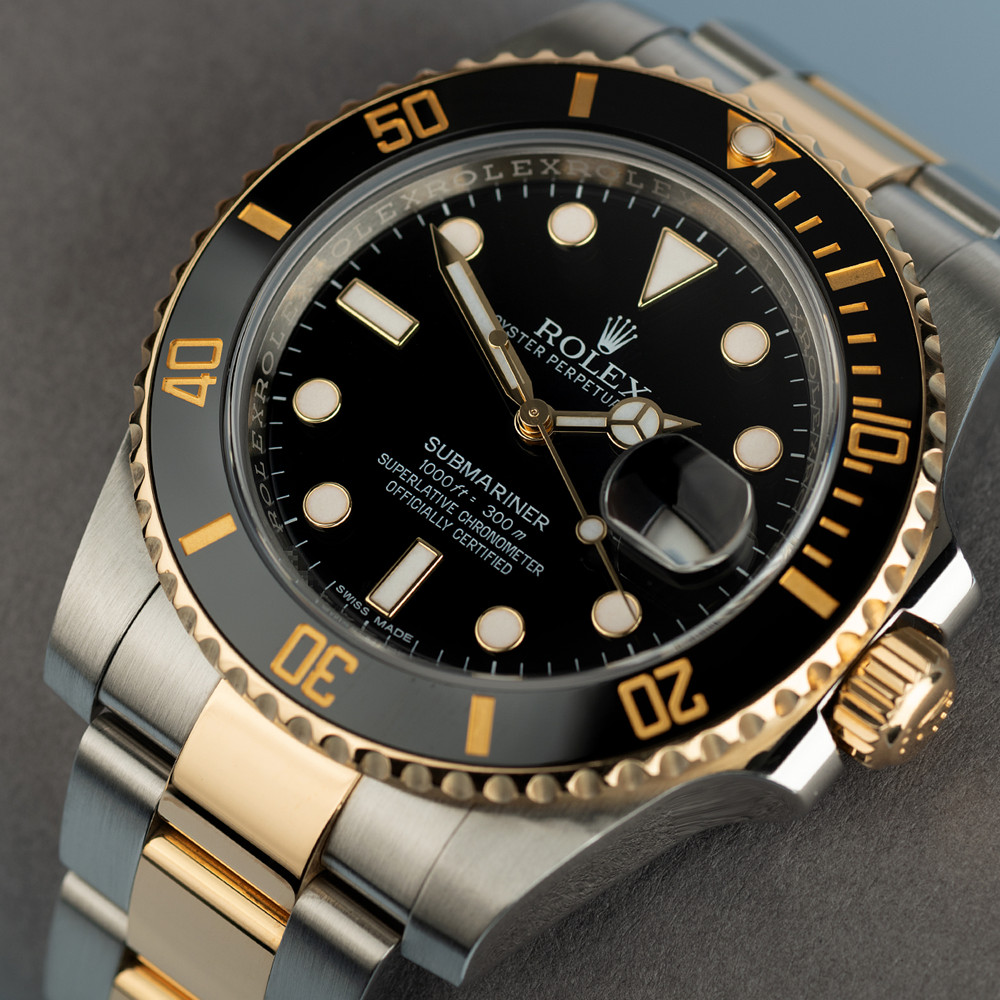 Rolex Submariner Replica 16613LN Black Dial - WatchesReplica.is