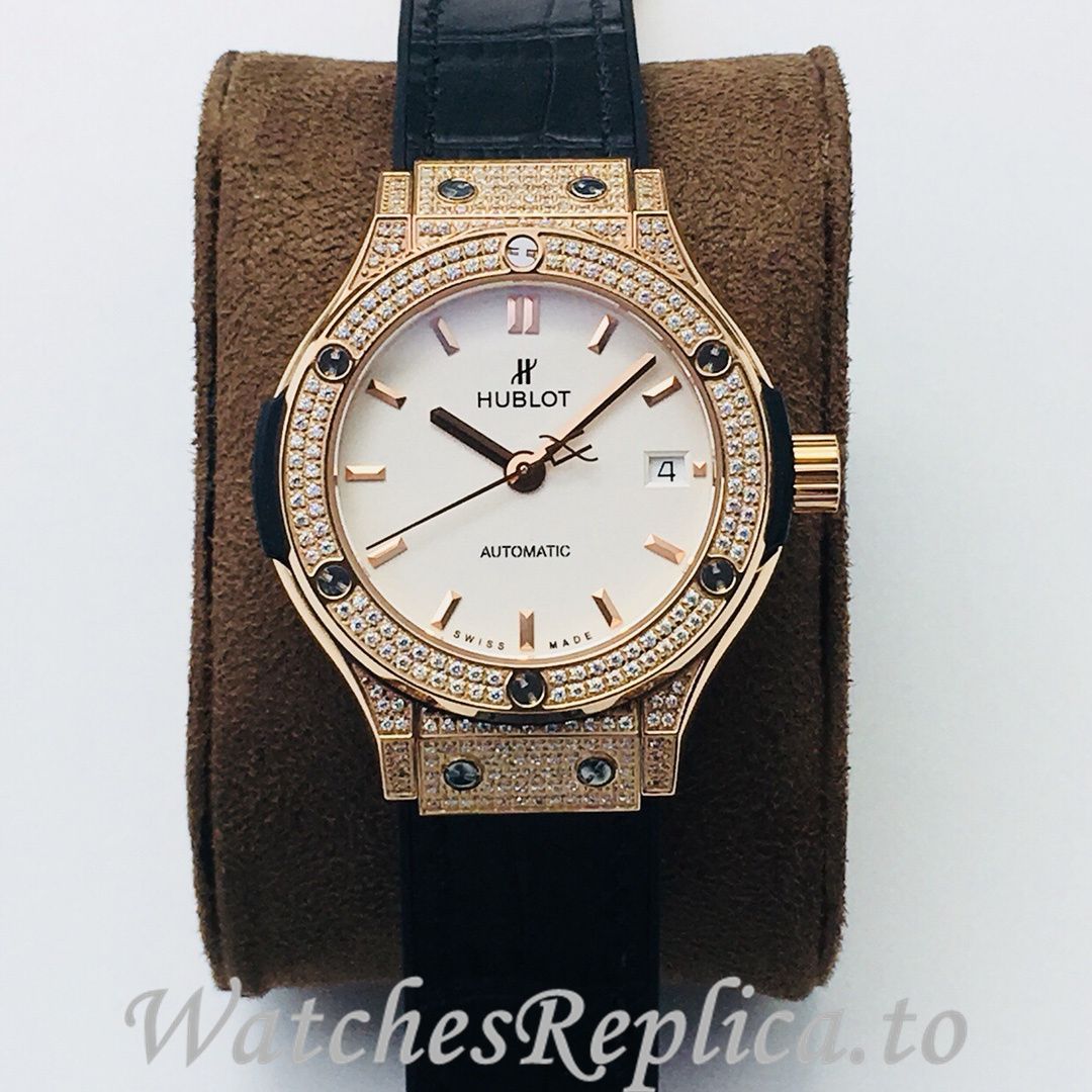 Hublot Replica Classic-Fusion-Series Leather strap 38MM - WatchesReplica.is