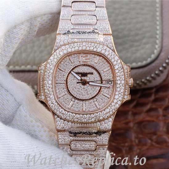 Patek Philippe Replica Nautilus 7021 White Gold strap 37MM - WatchesReplica.is