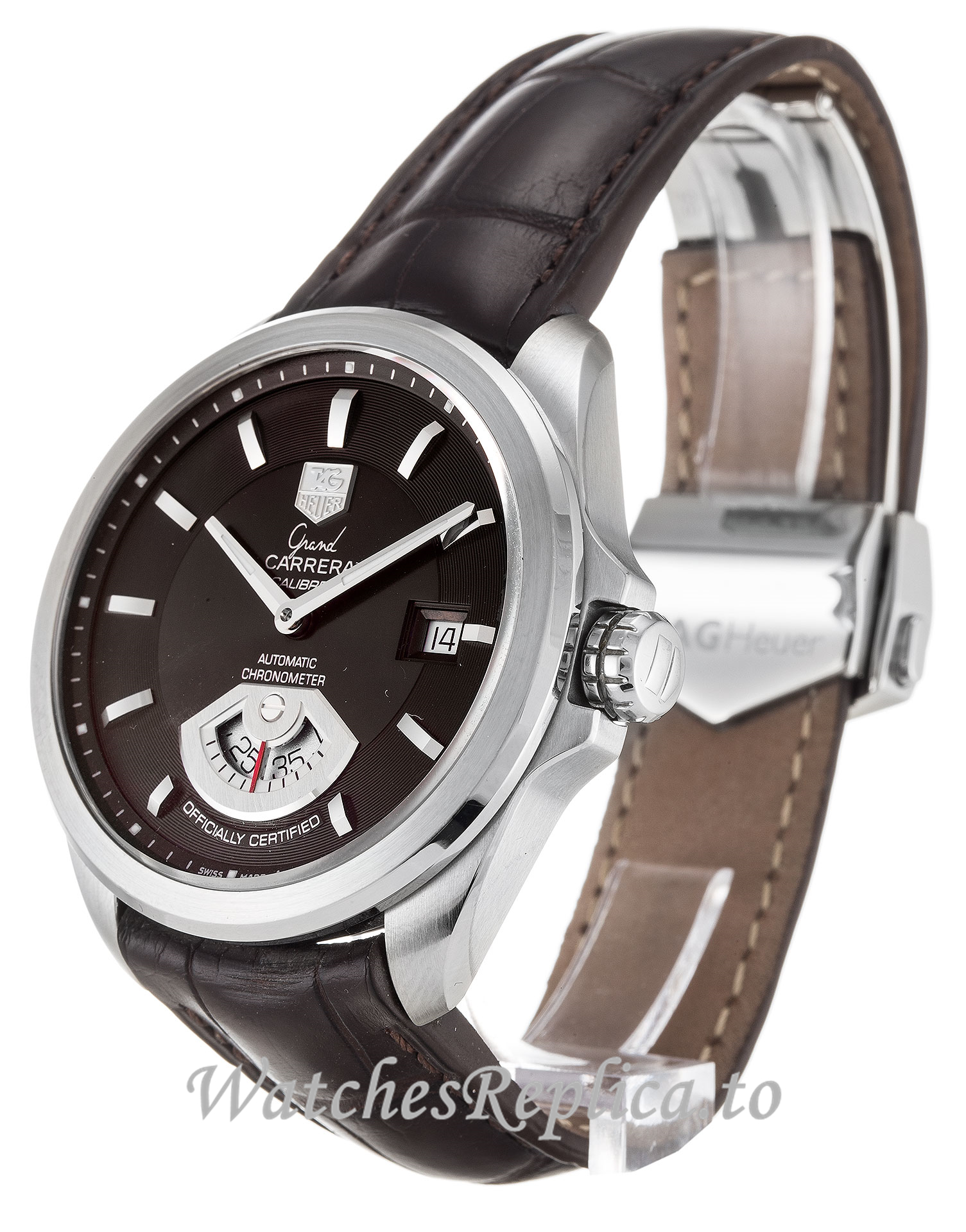 Tag Heuer Grand Carrera Brown Dial WAV511C.FC6230 40 MM - WatchesReplica.is