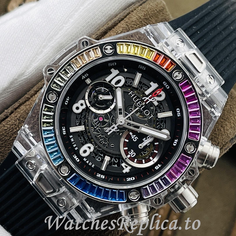 Hublot Replica 411.JX.4802.RT Rubber strap 45MM - WatchesReplica.is