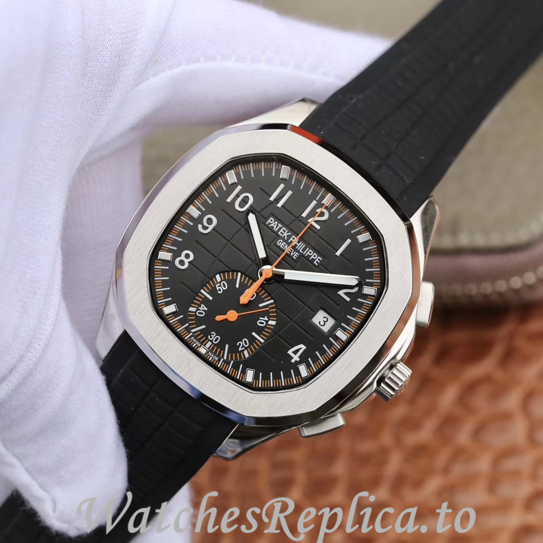 Patek Philippe Replica Aquanaut 5968A-001 Rubber strap 42.2MM - WatchesReplica.is