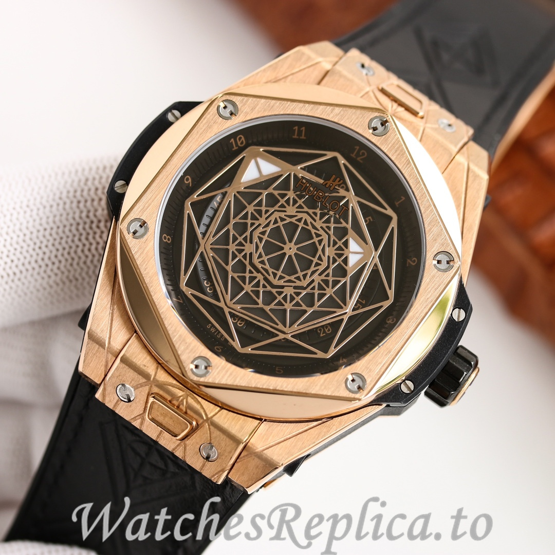 Hublot Replica Big Bang Elemental Material Chronograph v2 Rubber strap 45MM - WatchesReplica.is