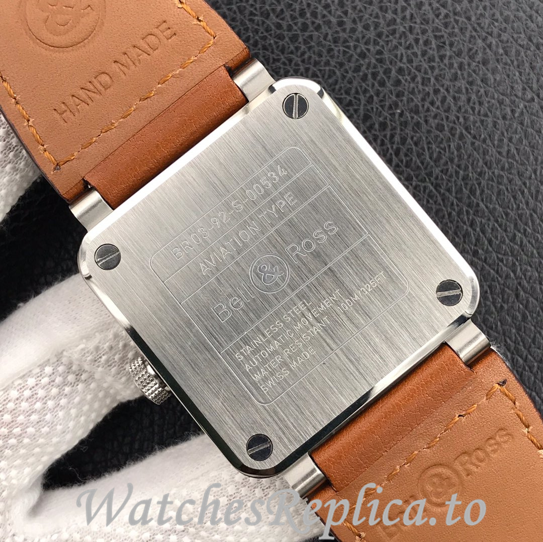 Bell Ross Replica BR 03 BR03-92 Leather strap 42MM - WatchesReplica.is