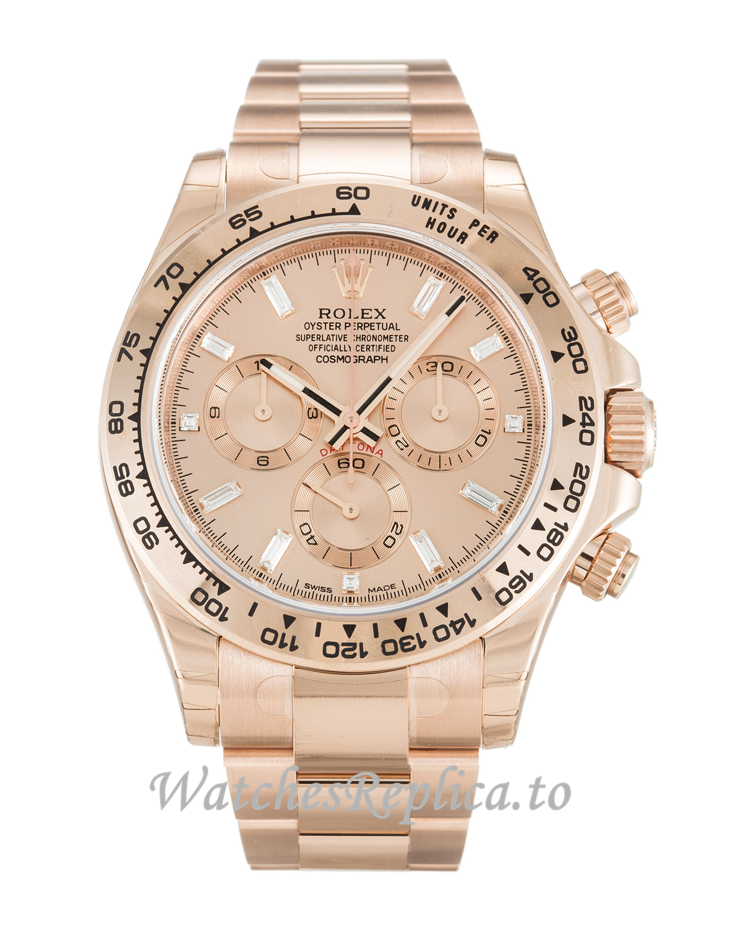 Rolex Daytona Rose Dial 116505 - WatchesReplica.is