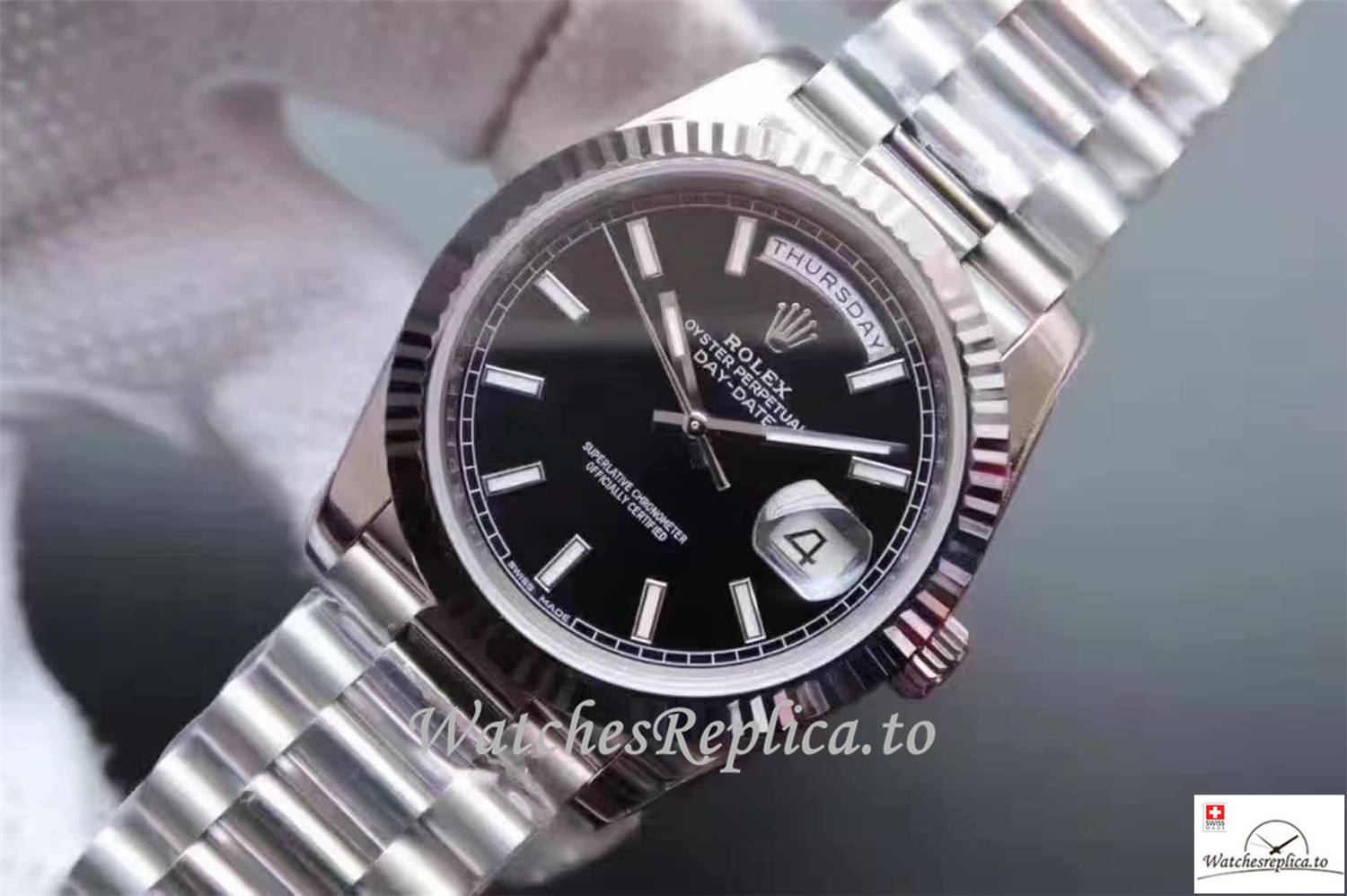 Swiss Rolex Datejust Replica 116234 003 Black Dial 36MM - WatchesReplica.is
