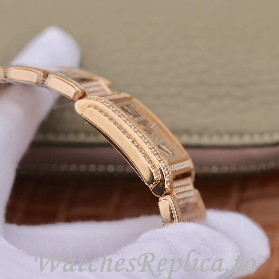 Patek Philippe Replica Twenty-4 Rose Gold strap 30MM - WatchesReplica.is