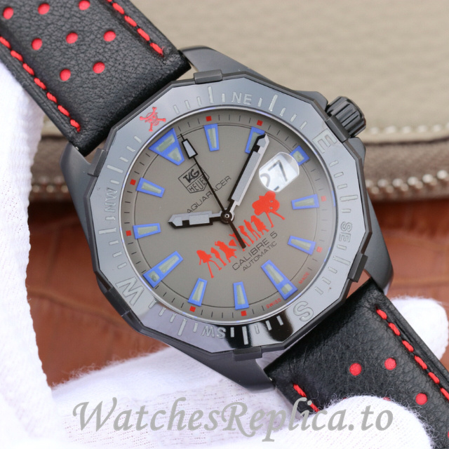 Tag Heuer Replica Aquaracer Leather strap 43MM - WatchesReplica.is