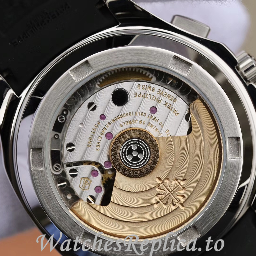Patek Philippe Replica Aquanaut 5968A-001 Rubber strap 42.2MM - WatchesReplica.is