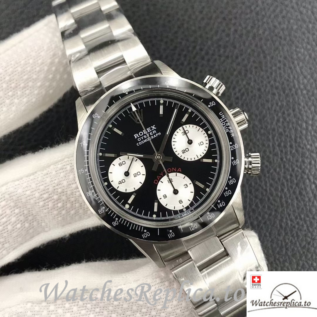 Swiss Rolex Daytona Replica 6239 Stainless steel strap 37MM - WatchesReplica.is