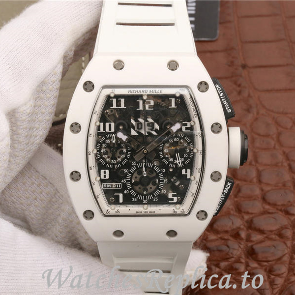Richard Mille Replica RM011 Rubber strap 50MM - WatchesReplica.is