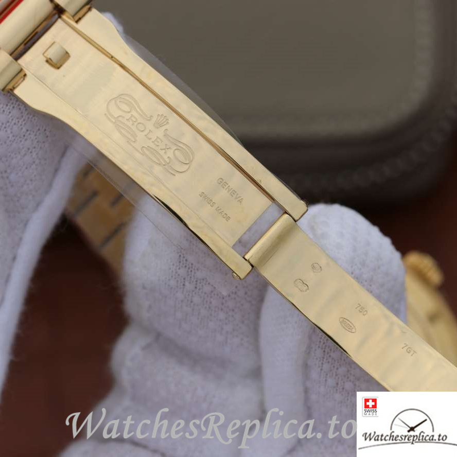 Swiss Rolex Day Date Replica 228238 Yellow Gold strap 40MM - WatchesReplica.is