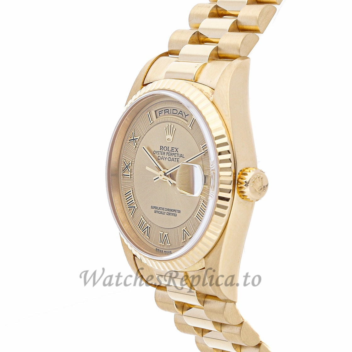 Rolex Replica Day-Date Gold Dial 18238 - WatchesReplica.is