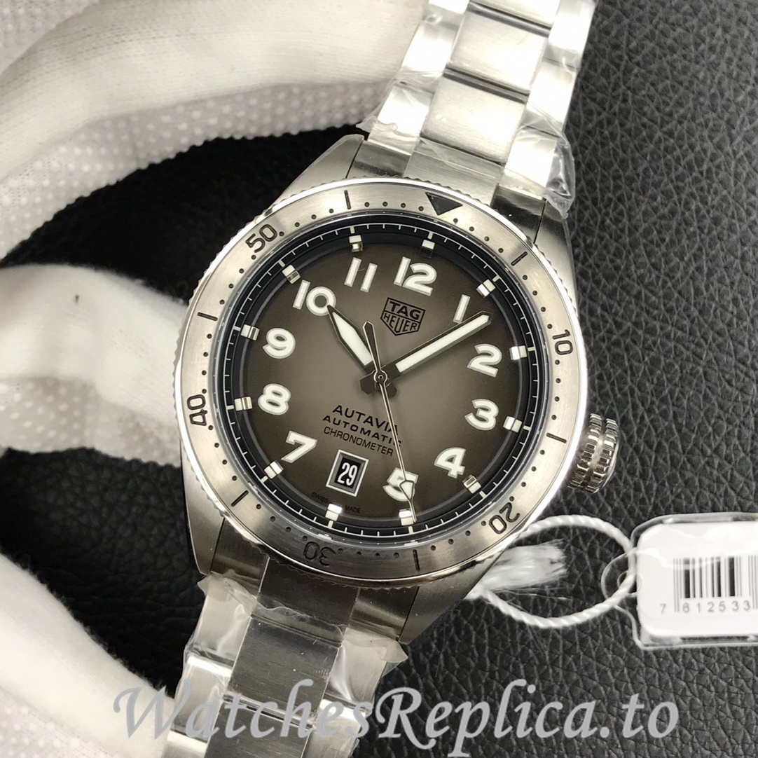 Tag Heuer Replica Autavia Stainless steel strap 42MM - WatchesReplica.is