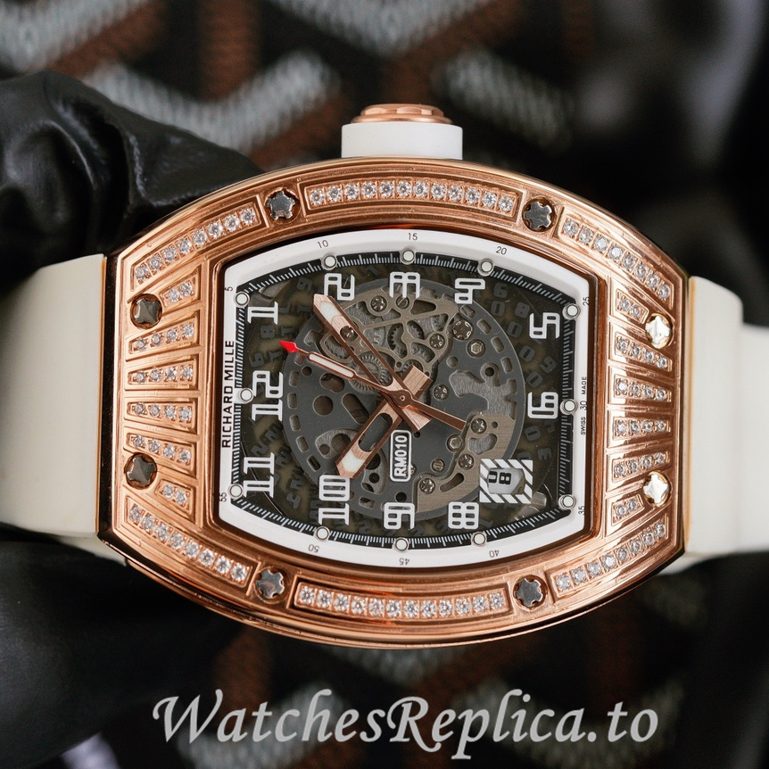 Richard Mille Replica RM010 Rubber strap 49MM - WatchesReplica.is