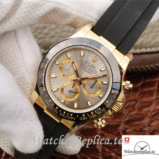 Swiss Rolex Daytona Replica 116518 Rubber strap 40MM - WatchesReplica.is