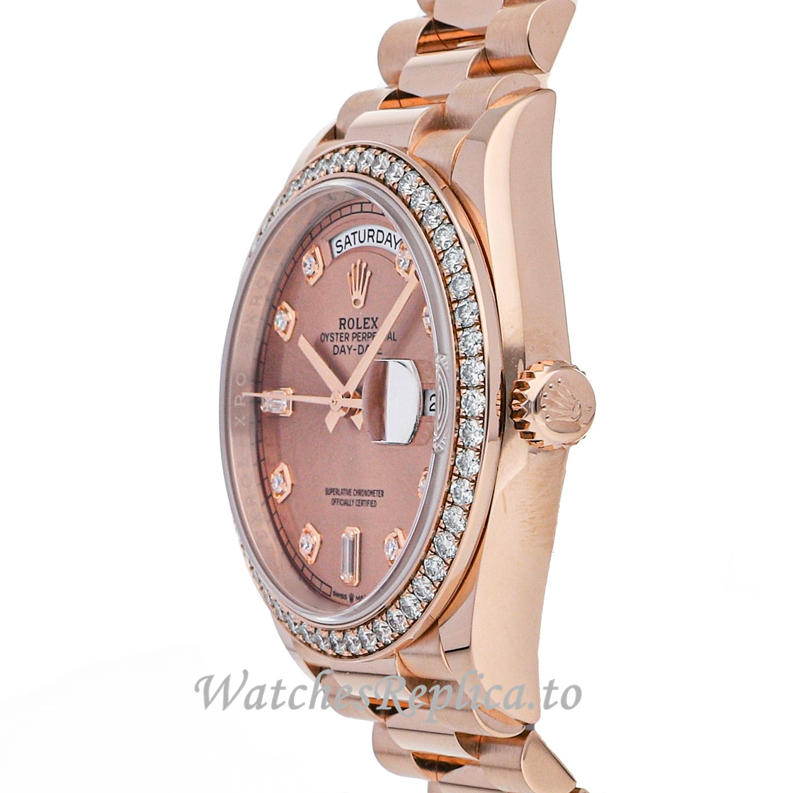 Replica Rolex Day Date 128345RBR 0009 36MM - WatchesReplica.is