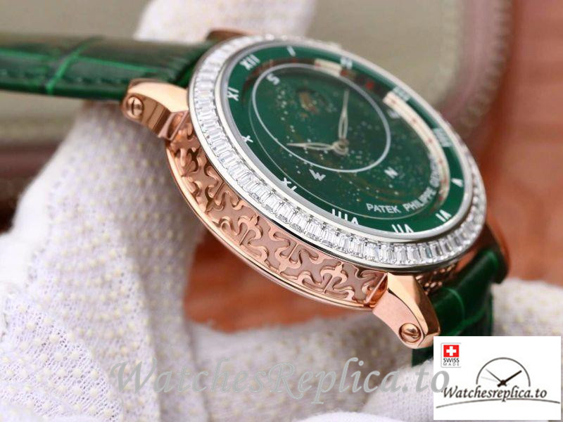 Swiss Patek Philippe Grand Complications Replica 5102PR 001 Green Strap 43MM - WatchesReplica.is