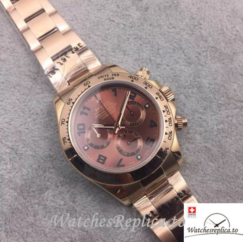 Swiss Rolex Daytona Replica 116505LN Yellow Gold strap 40MM - WatchesReplica.is