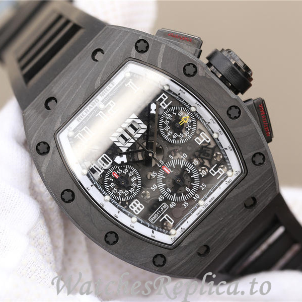 Richard Mille Replica RM011 Rubber strap 50MM - WatchesReplica.is