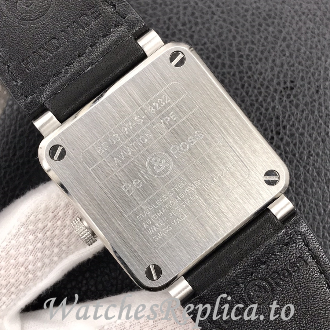 Bell Ross Replica BR 03 BR0392-CAMO-CE/SRB Leather strap 42MM - WatchesReplica.is