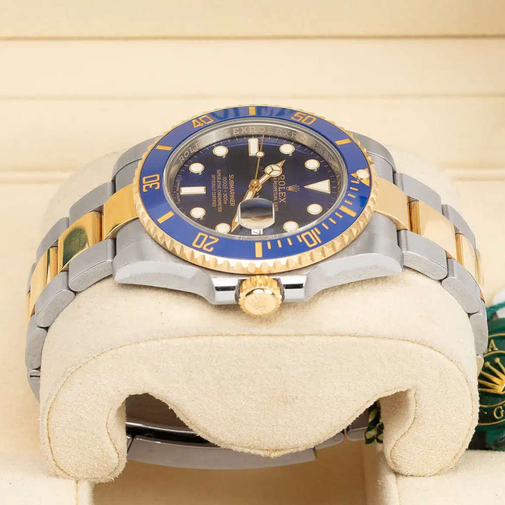 Replica Rolex Submariner Blue Dial 16613 - WatchesReplica.is