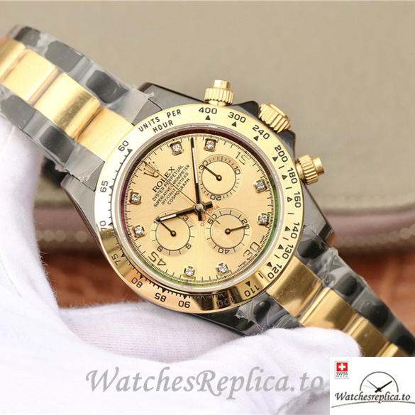 Swiss Rolex Daytona Replica 116598RBOW Stainless steel strap 40MM - WatchesReplica.is