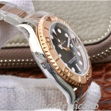 Swiss Rolex Yacht Master Replica 116621-002 Stainless steel strap 40MM - WatchesReplica.is