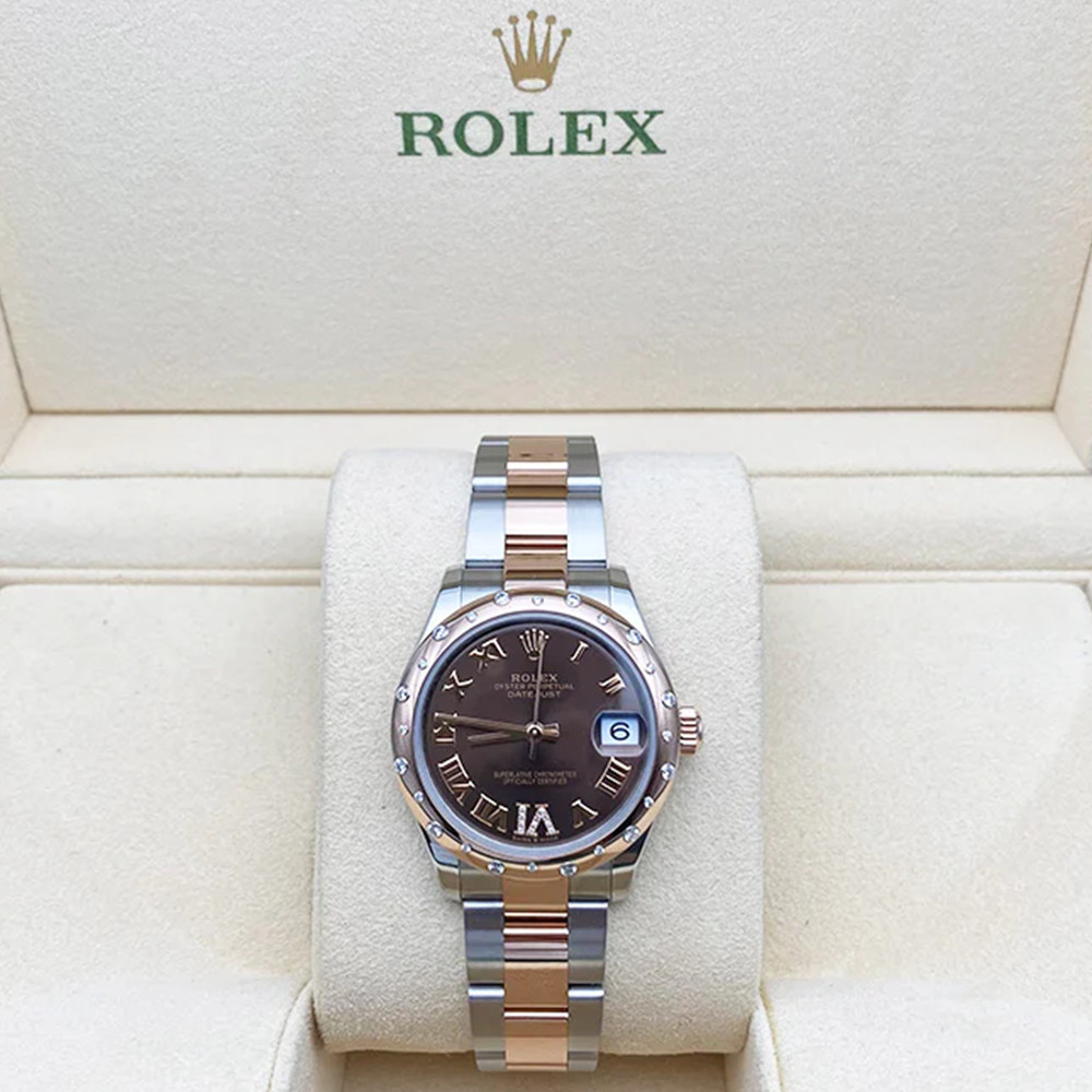 Rolex Datejust Chocolate Diamond Roman Dial 31mm 278341RBR - WatchesReplica.is