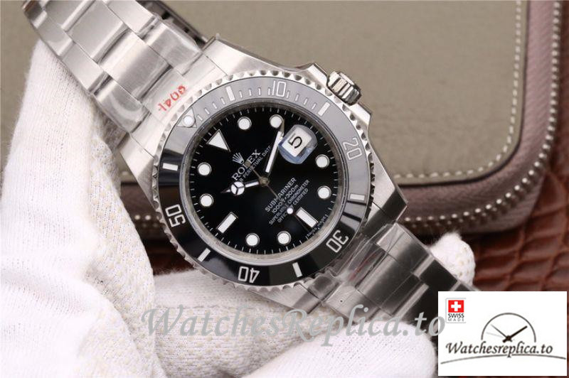 Swiss Rolex Submariner Replica 114060 Silver Strap 40MM - WatchesReplica.is