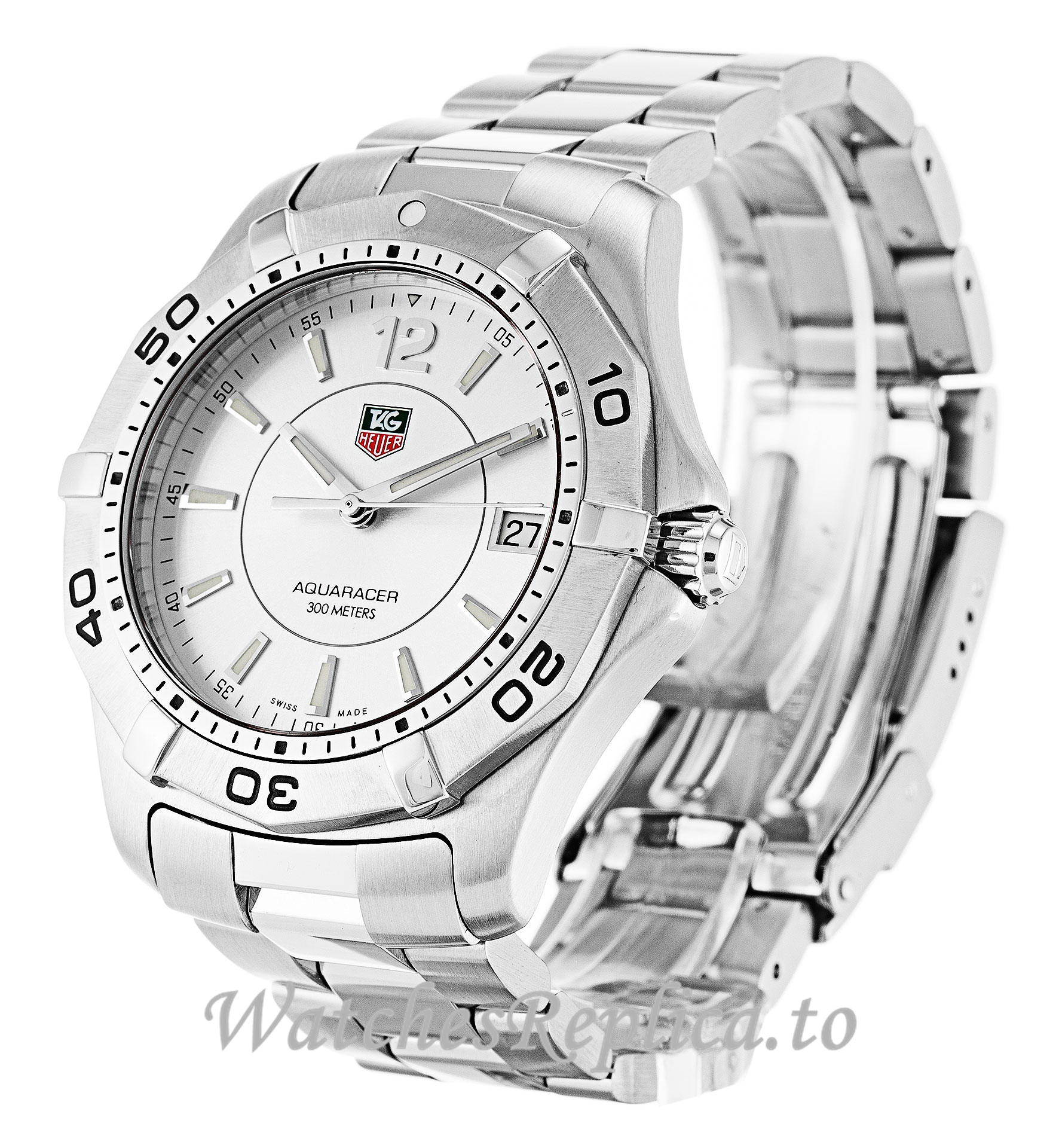 Tag Heuer Aquaracer Silver Dial WAF1112.BA0801 38 MM - WatchesReplica.is