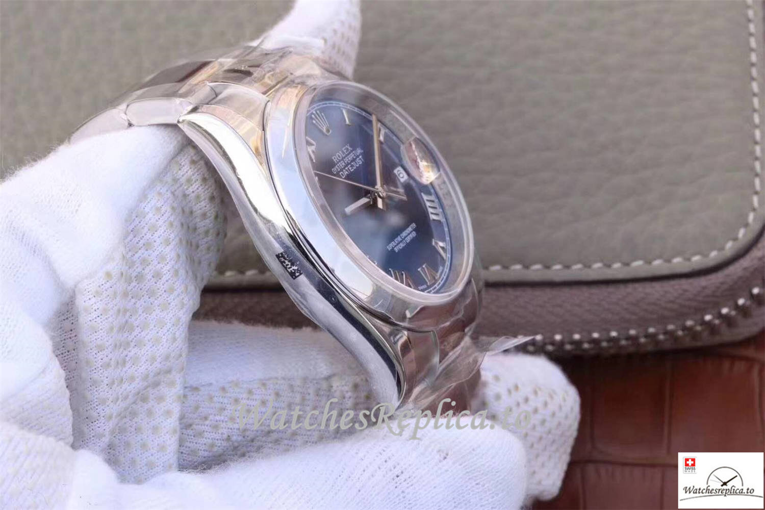 Swiss Rolex Datejust Replica 116334 Blue Dial 36MM - WatchesReplica.is