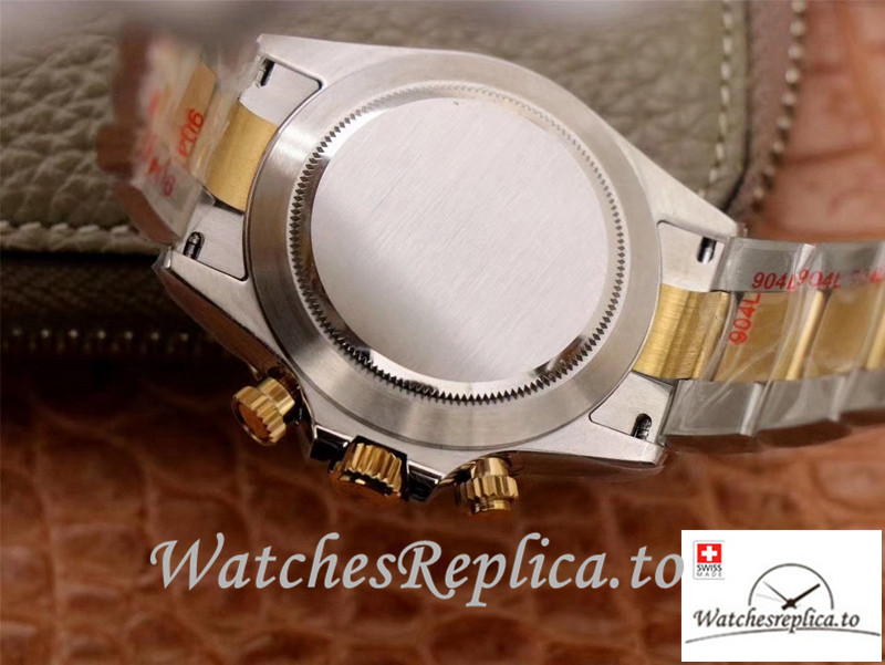 Swiss Rolex Daytona Cosmograph Replica M116503-0003 Silver And Gold Strap 40MM - WatchesReplica.is