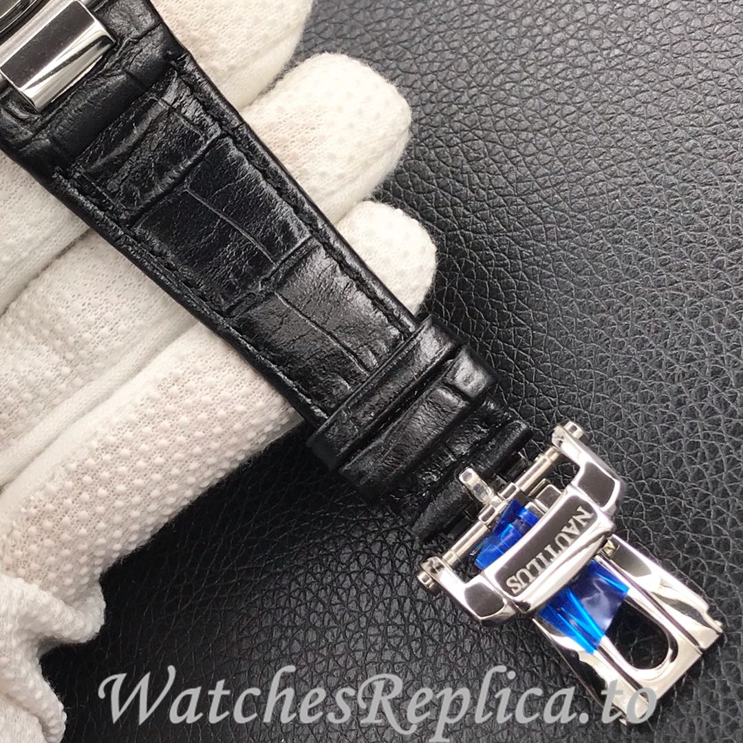 Patek Philippe Replica Nautilus 5711 Leather strap 40MM - WatchesReplica.is
