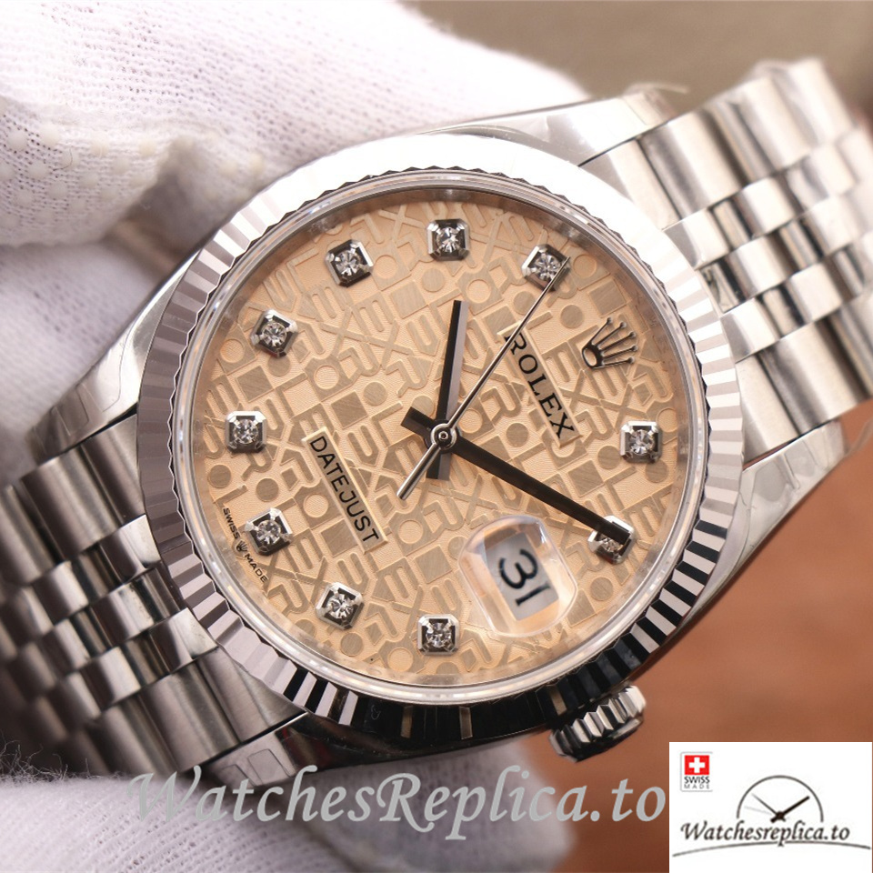 Swiss Rolex Datejust Replica 126233 Stainless steel strap 36MM - WatchesReplica.is