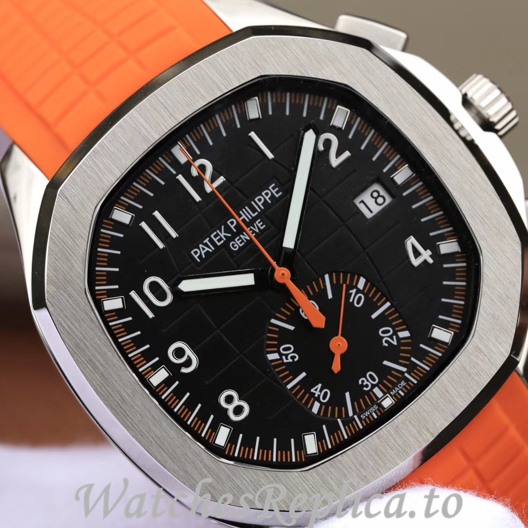 Patek Philippe Replica Aquanaut 5968A-001 Rubber strap 42.2MM - WatchesReplica.is