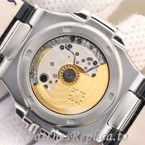 Patek Philippe Replica Nautilus 5719 Leather strap 40MM - WatchesReplica.is