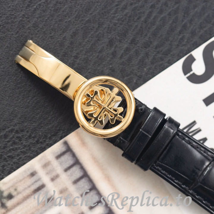 Patek Philippe Replica Complications Leather strap 41MM - WatchesReplica.is