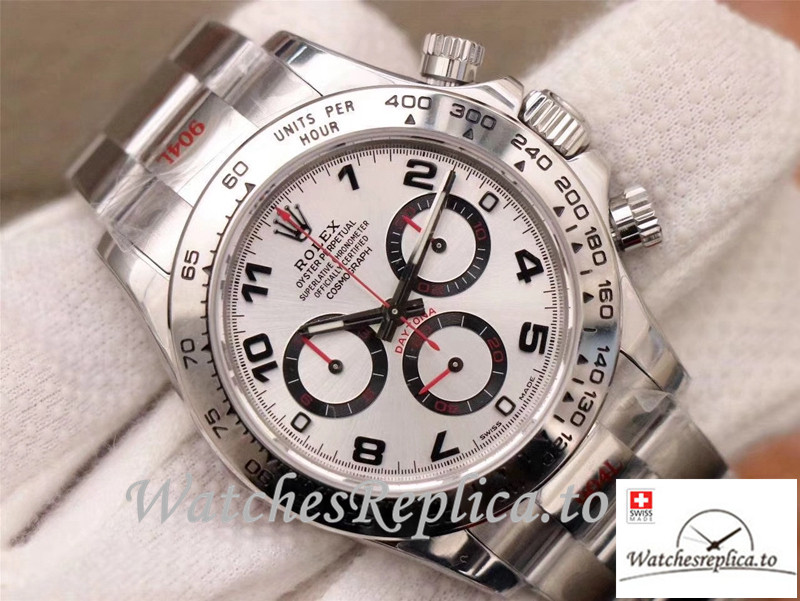 Swiss Rolex Daytona Cosmograph Replica 116509-78599 002 Gray Strap 40MM - WatchesReplica.is