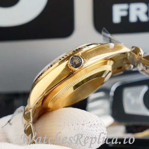 Swiss Rolex Day Date Replica 128238 Yellow Gold strap 36MM - WatchesReplica.is