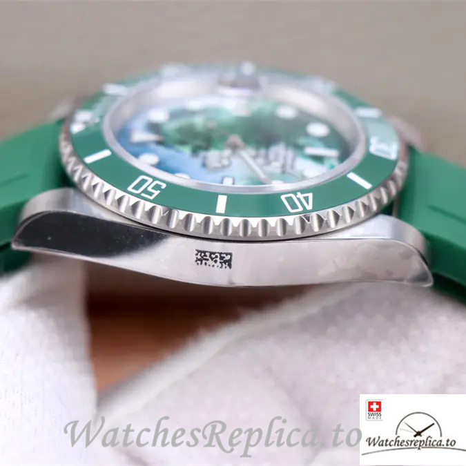 Swiss Rolex Submariner Replica Rubber strap 40MM - WatchesReplica.is