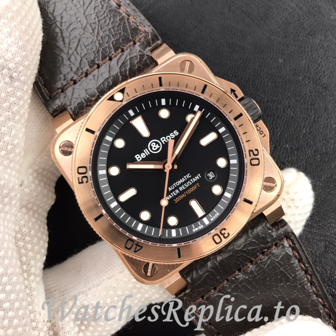 Bell Ross Replica BR 03 BR03-92 Leather strap 42MM - WatchesReplica.is