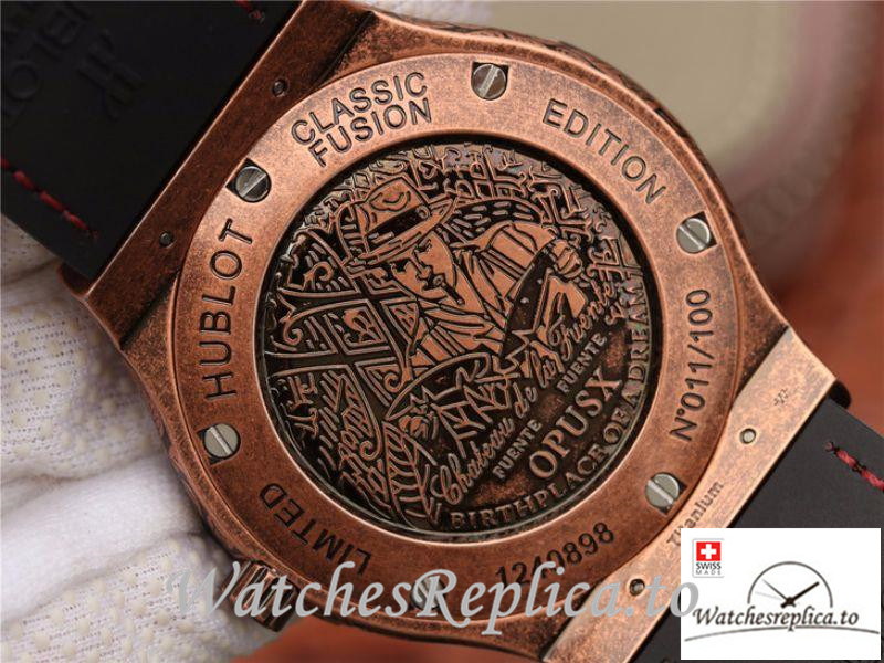 Swiss Hublot Classic Fusion Arturo Fuente Limited Edition Replica 511.OX.6670.LR.OPX17 Red Strap 45M - WatchesReplica.is