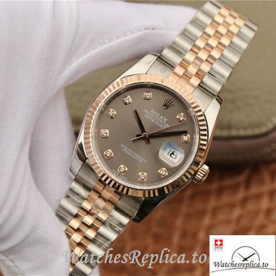 Swiss Rolex Datejust Replica 116231-0100 Stainless steel strap 36MM - WatchesReplica.is