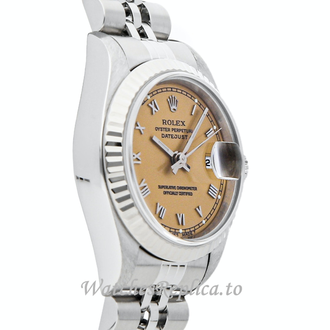 Replica Rolex Datejust 69174 26MM Champagne Dial Ladies Watch - WatchesReplica.is