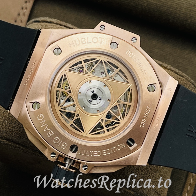 Hublot Replica Big Bang Sang Bleu II Rubber strap 45MM - WatchesReplica.is